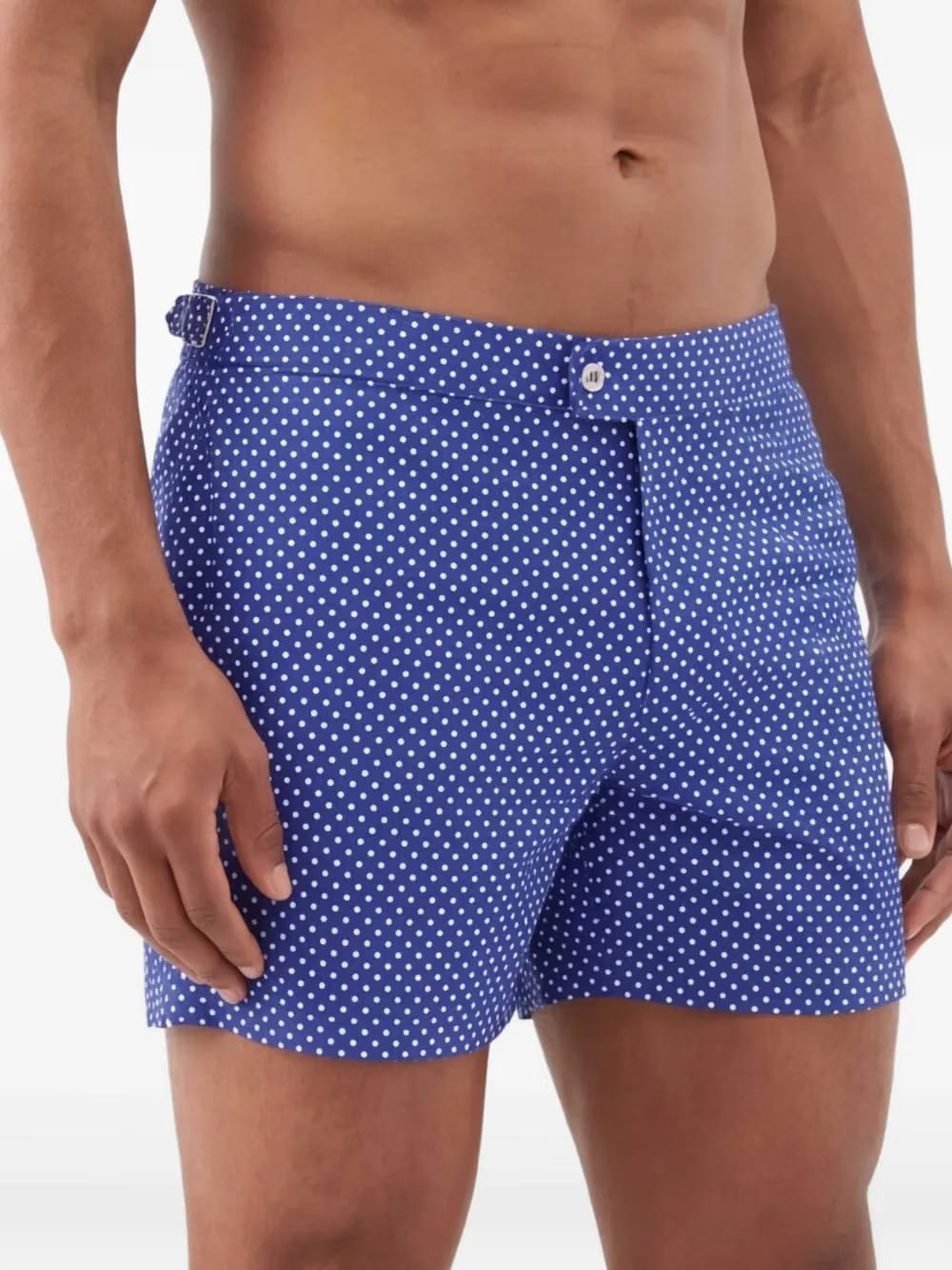 polka-dot print swim shorts