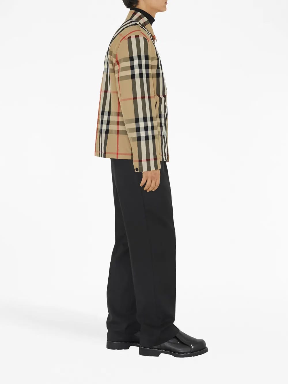 check-pattern shirt jacket