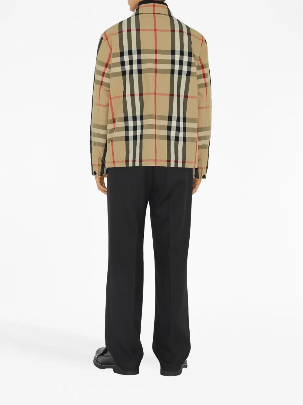 check-pattern shirt jacket