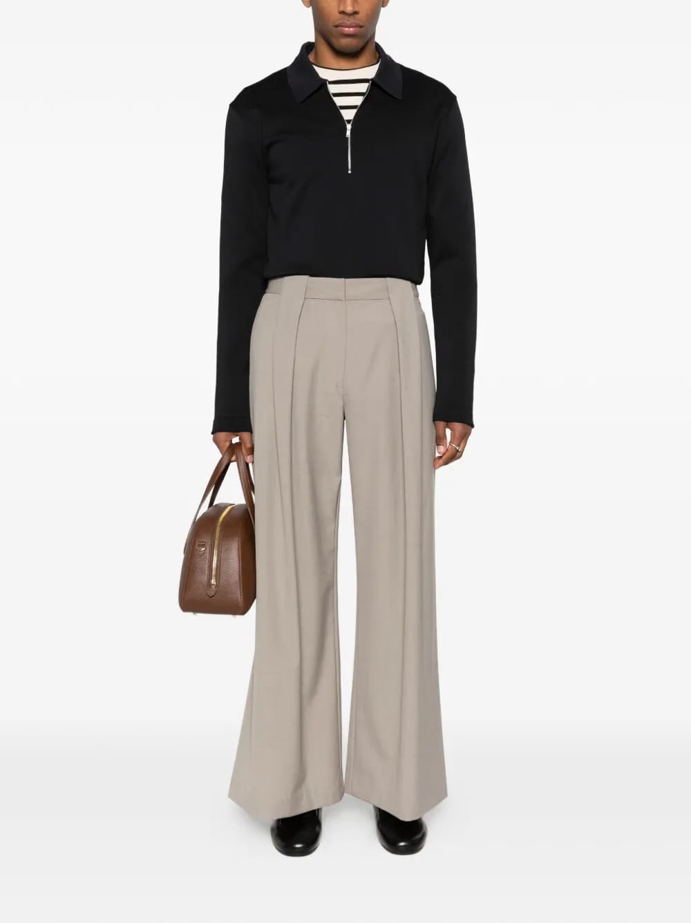 half-zip polo shirt