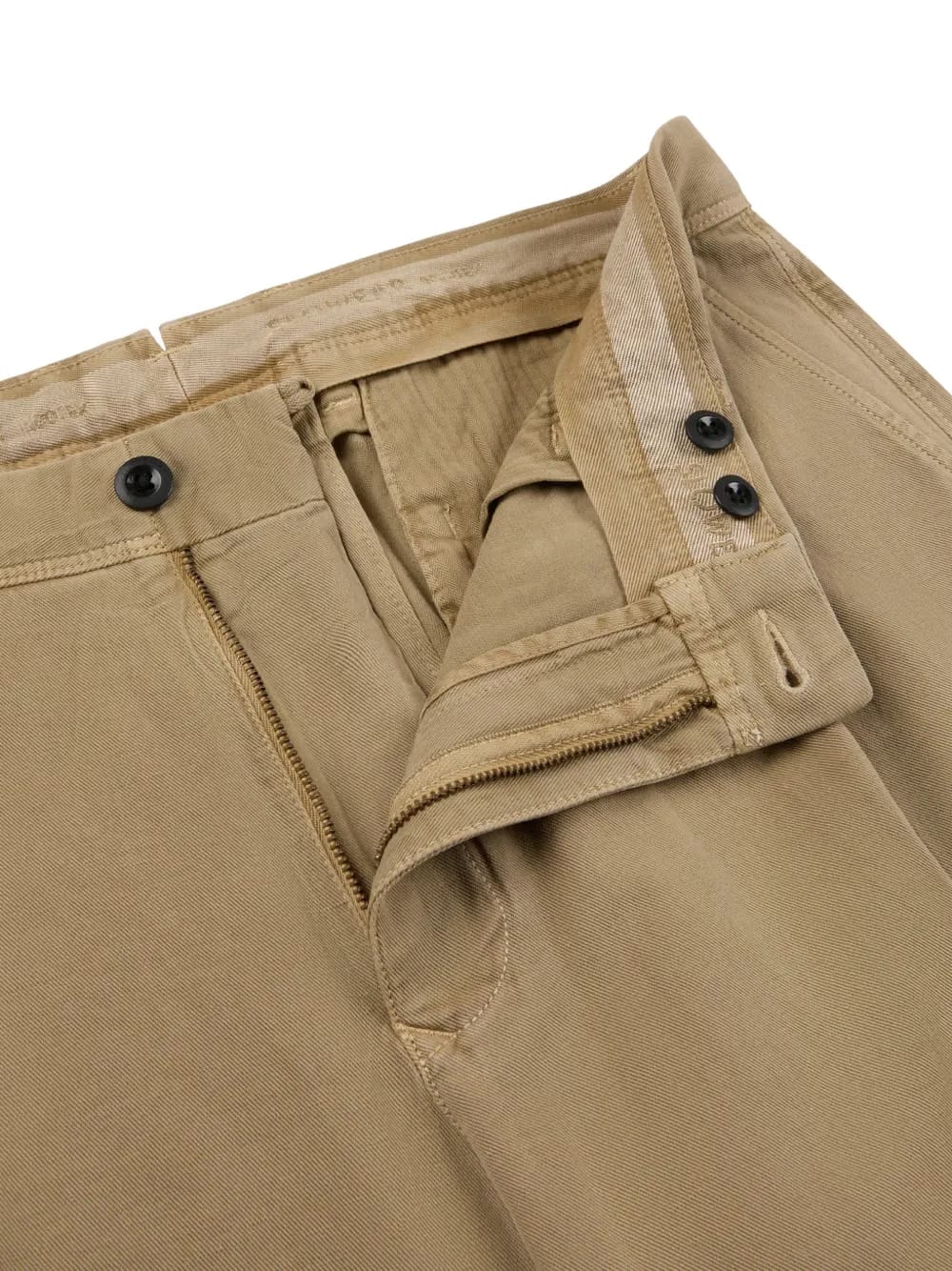 buttoned tapered trousers