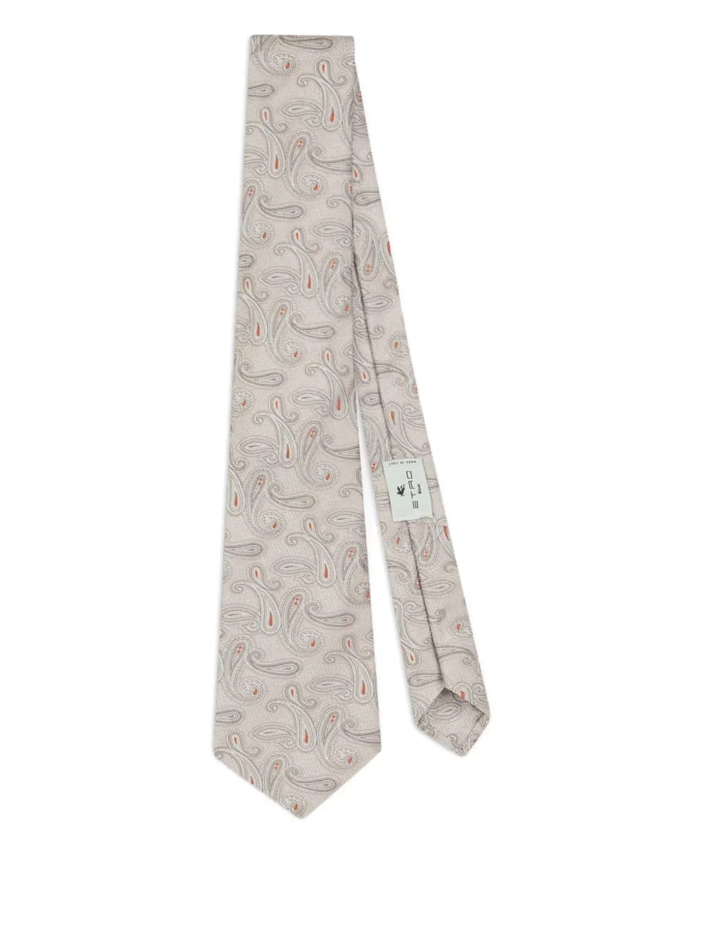 jacquard paisley motif tie