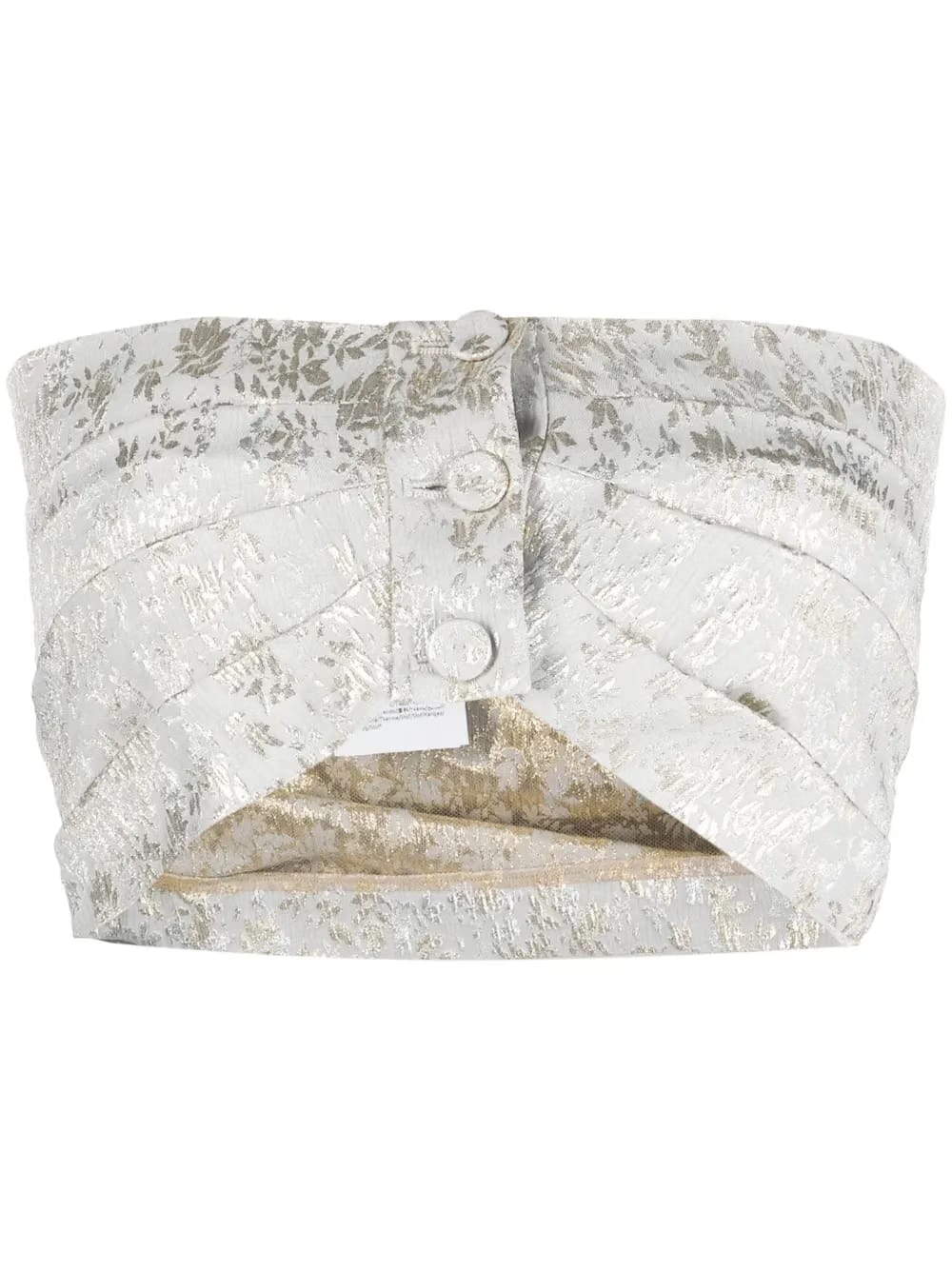 jacquard bandeau crop top