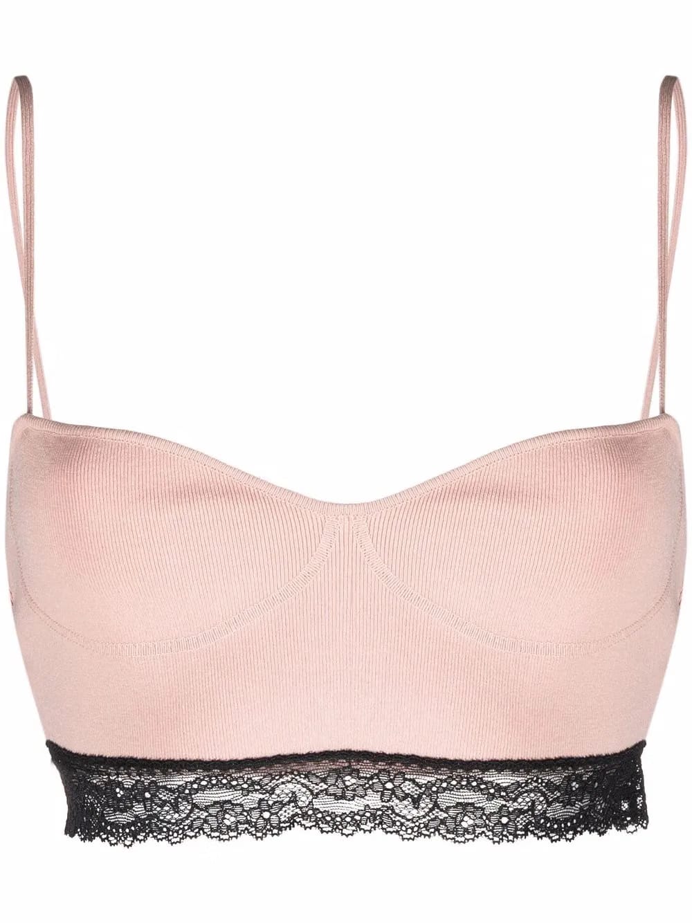 floral-lace bandeau top and shorts set