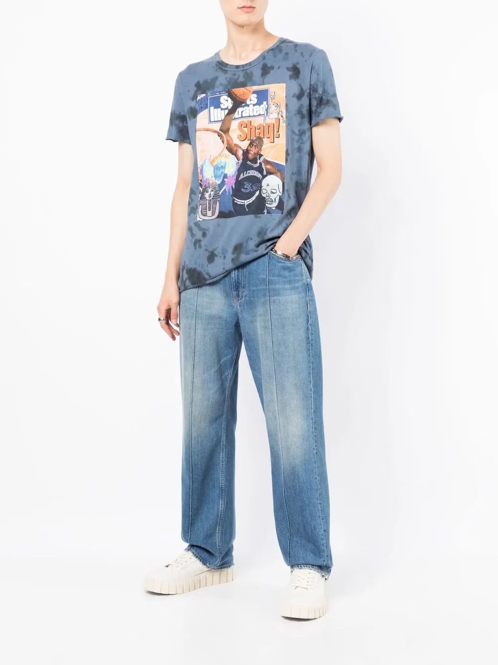 graphic print tie-dye T-Shirt