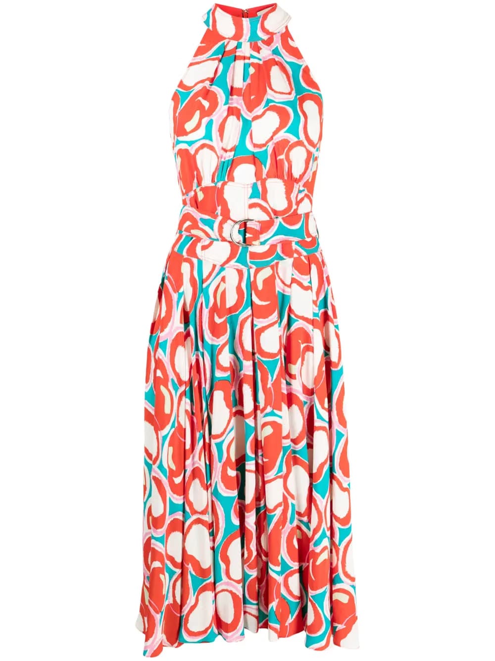 Nicola halter-neck printed dress