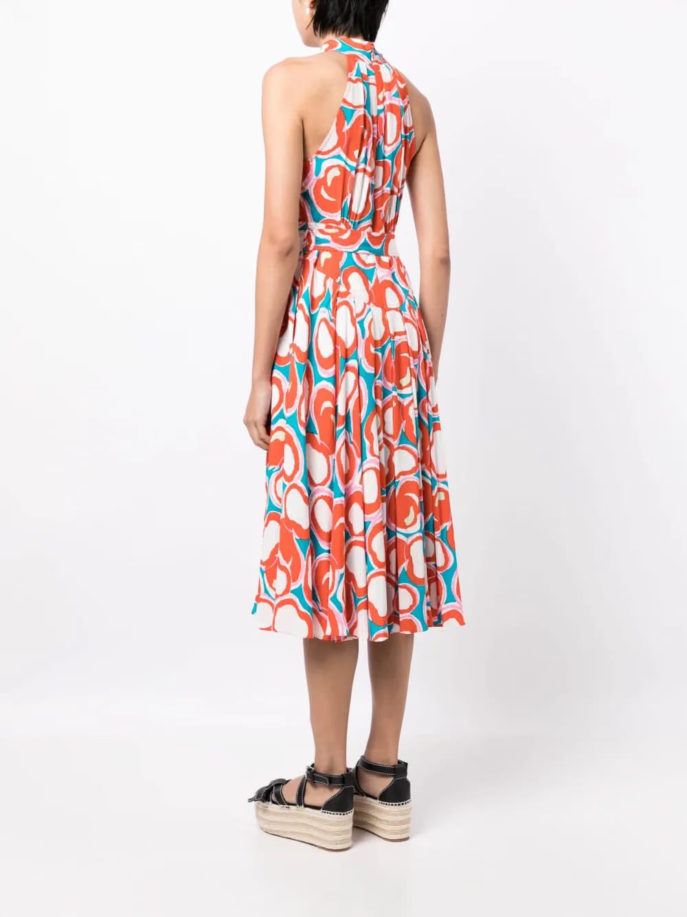 Nicola halter-neck printed dress