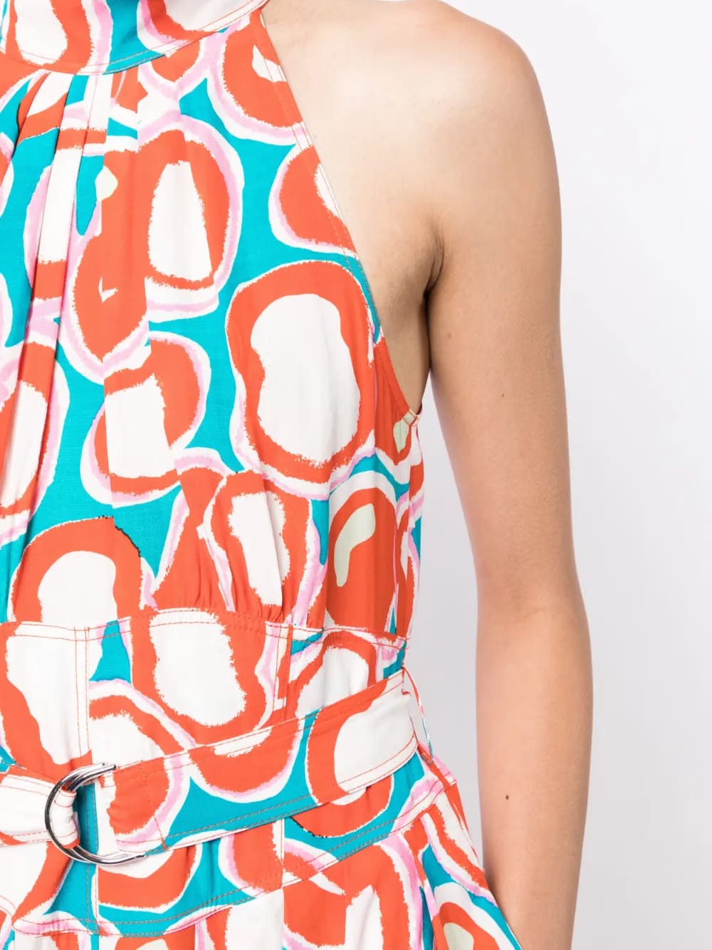 Nicola halter-neck printed dress