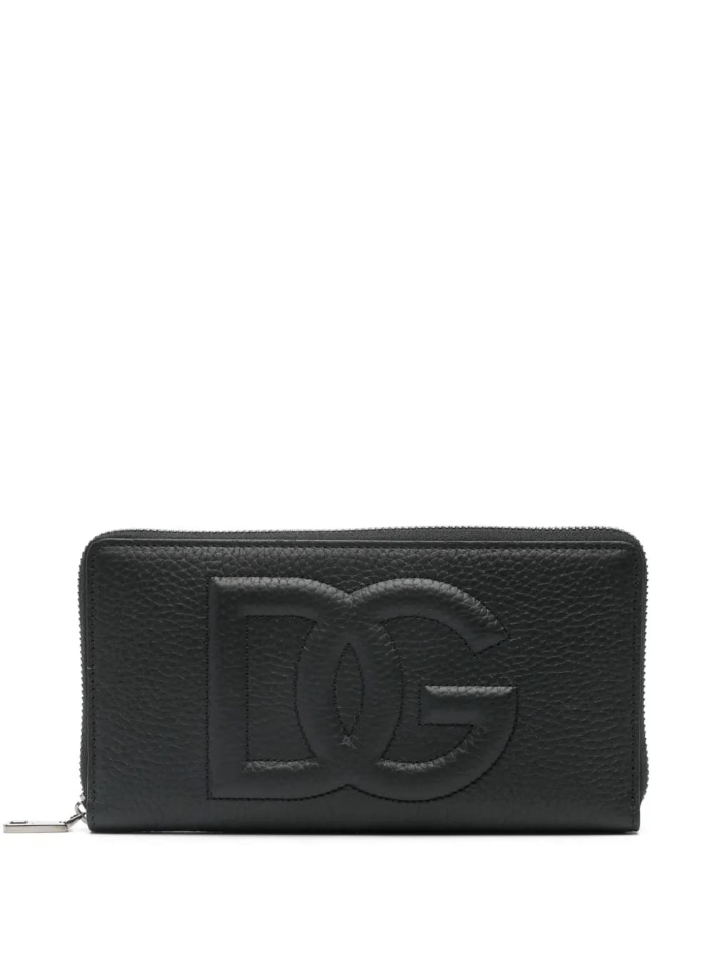 embossed-logo leather wallet