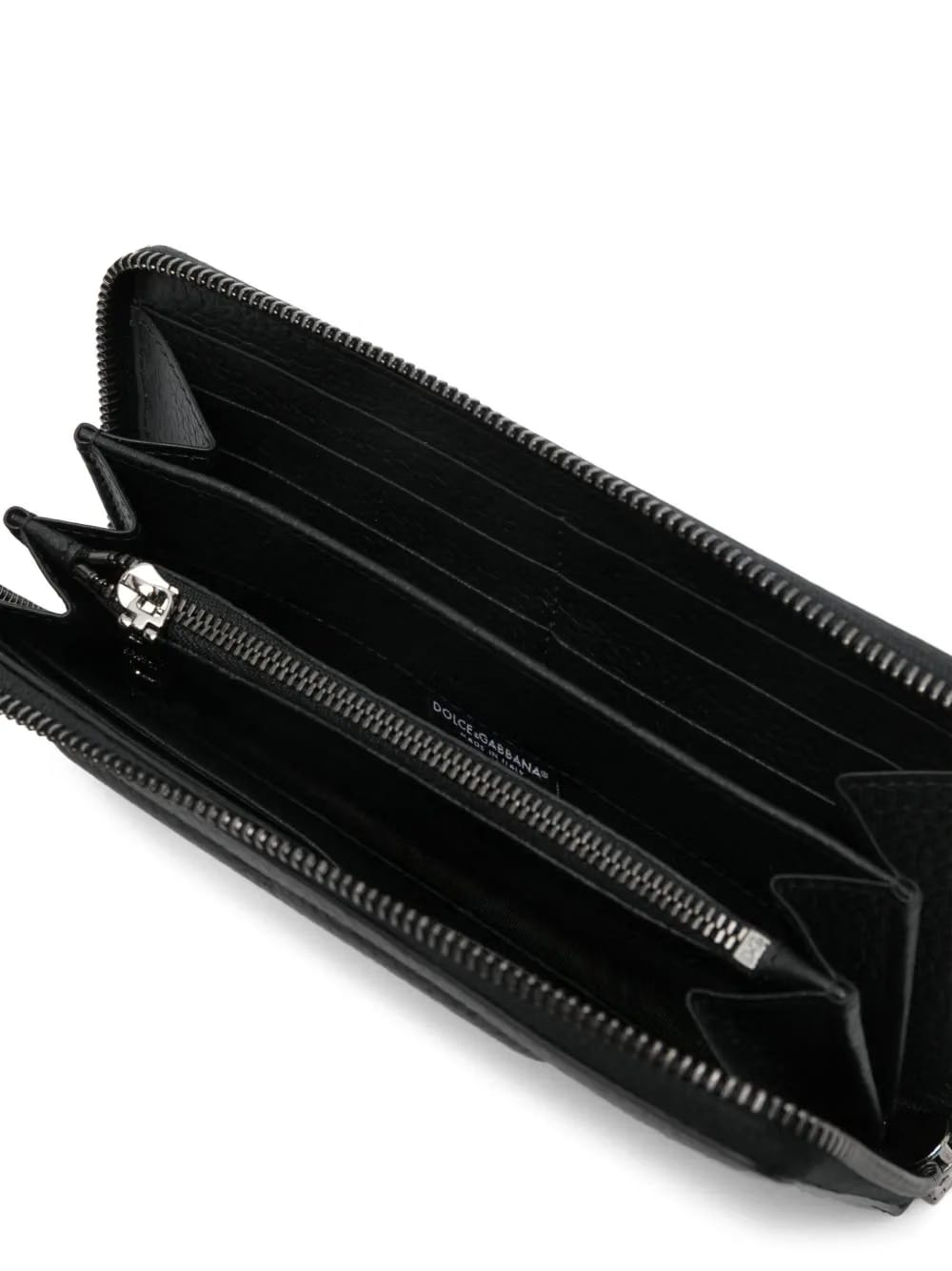 embossed-logo leather wallet