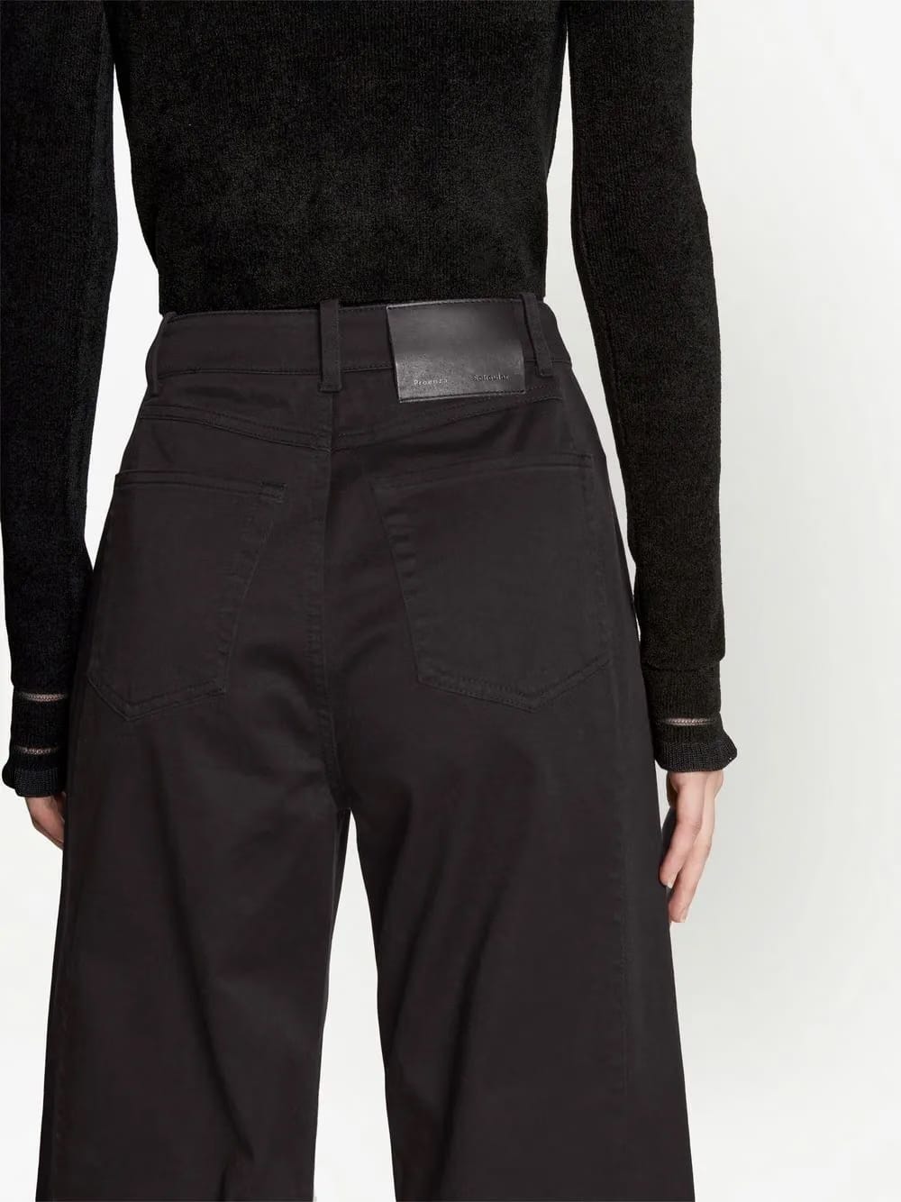cropped cotton twill culottes
