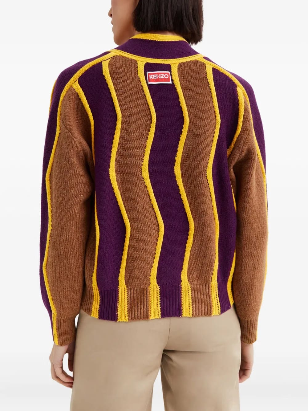 wavy-stripes cardigan