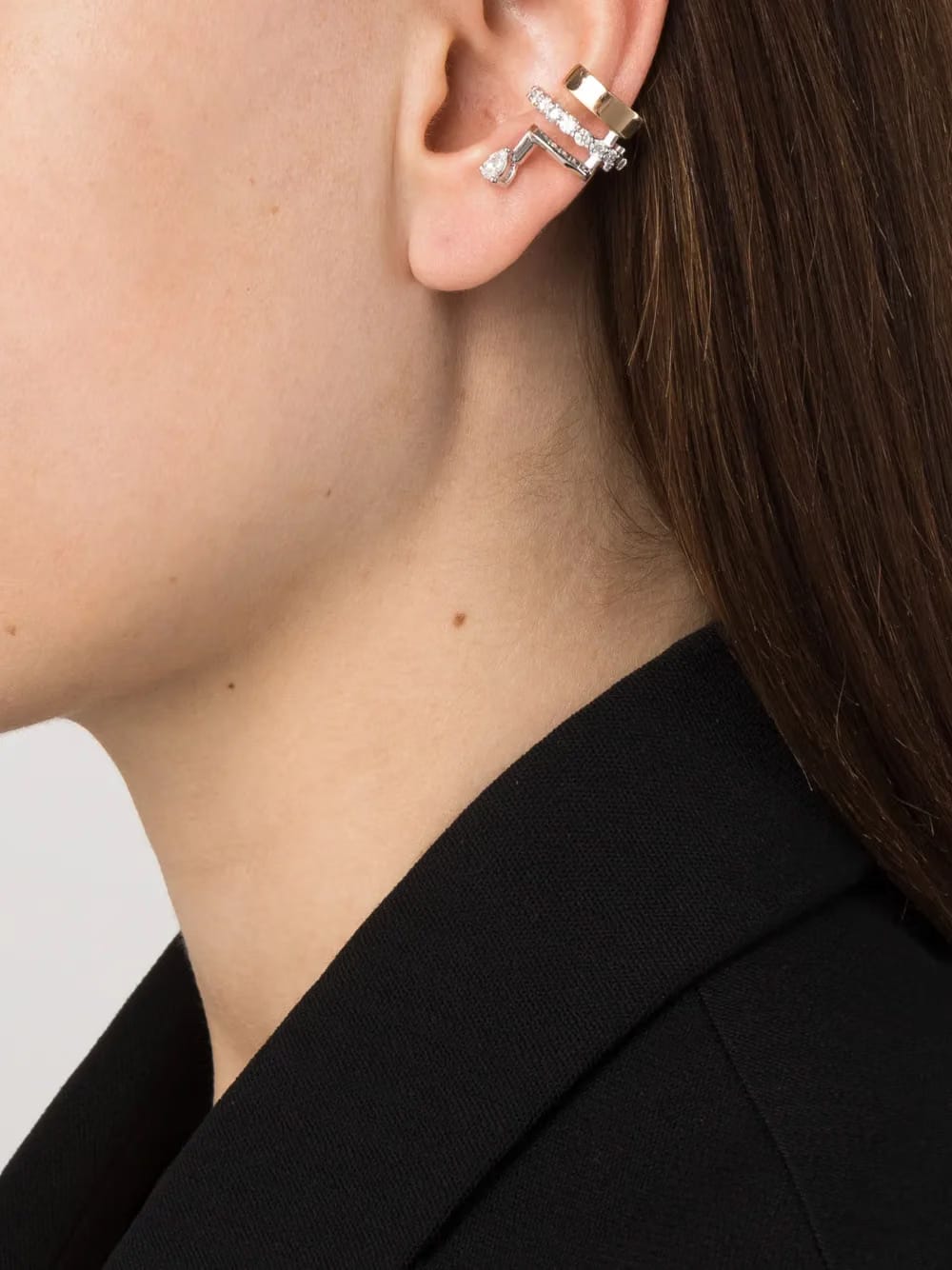 18kt white gold Whisper diamond earcuff
