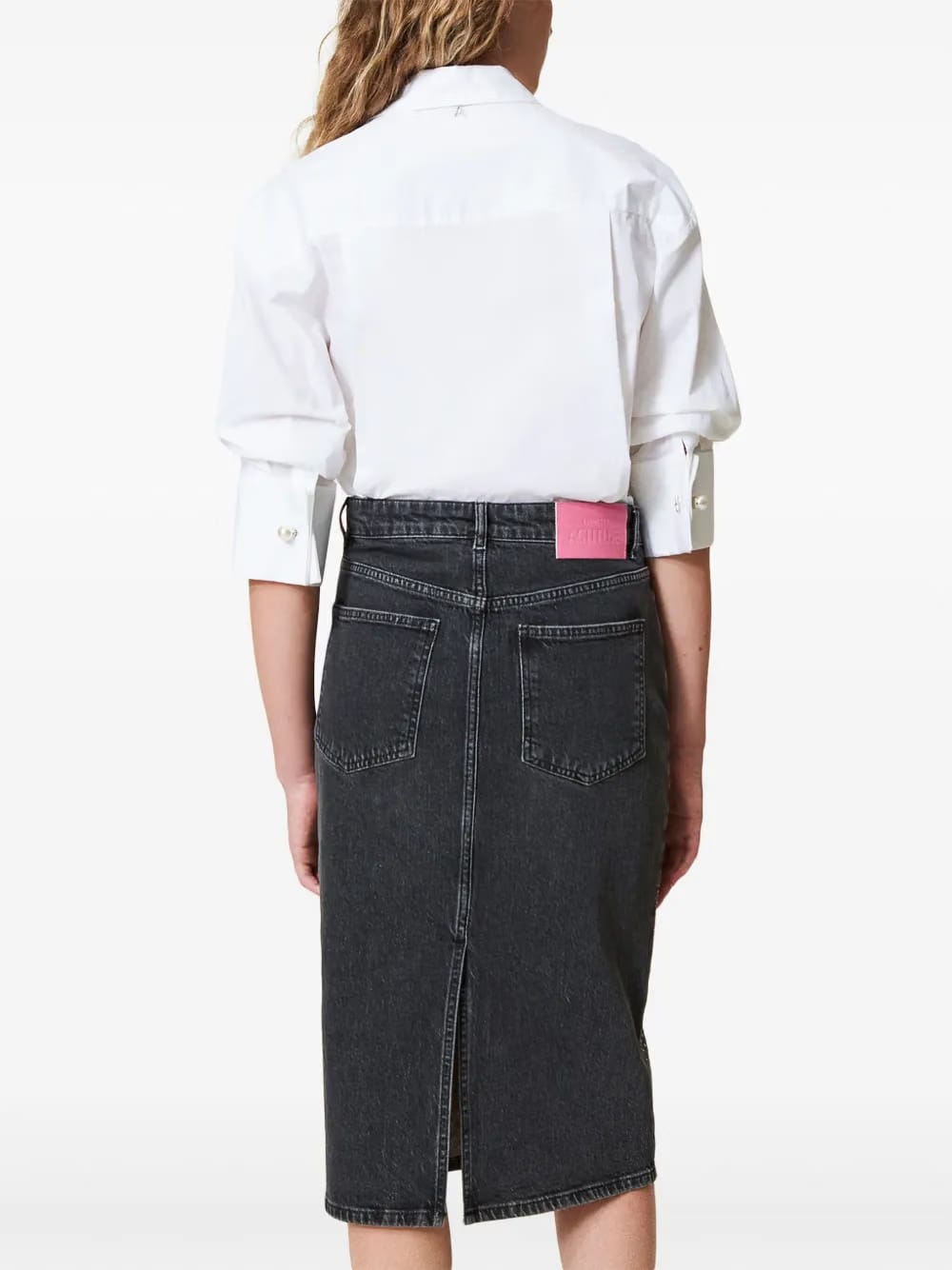crystal-embellished midi skirt