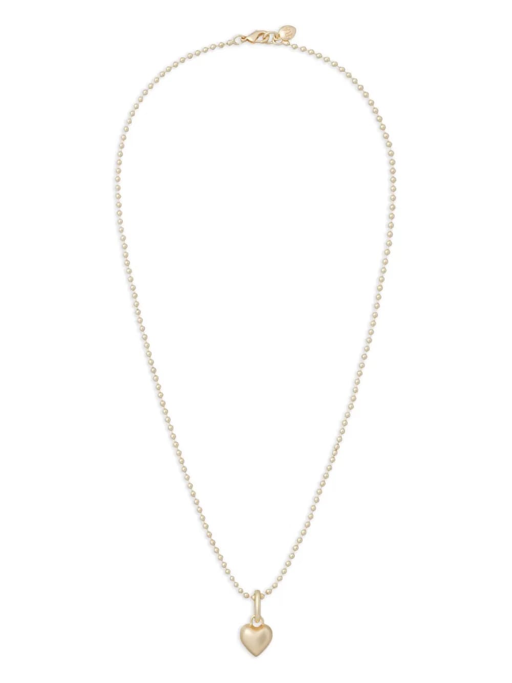 heart-pendant ball-chain necklace