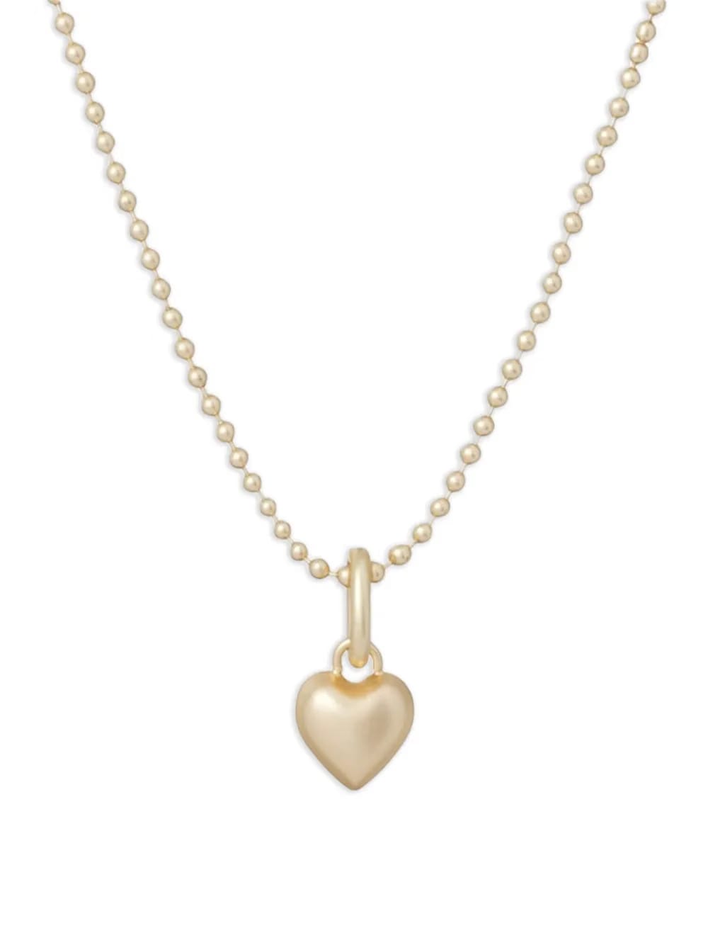 heart-pendant ball-chain necklace
