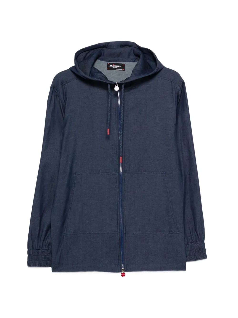 hooded zip-up overshirt