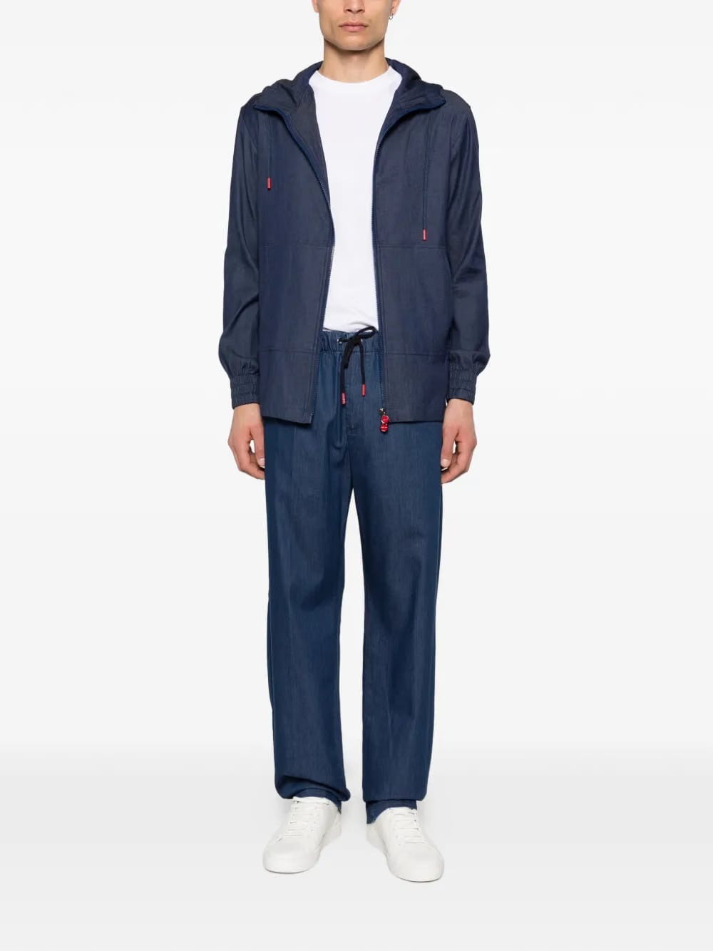 hooded zip-up overshirt