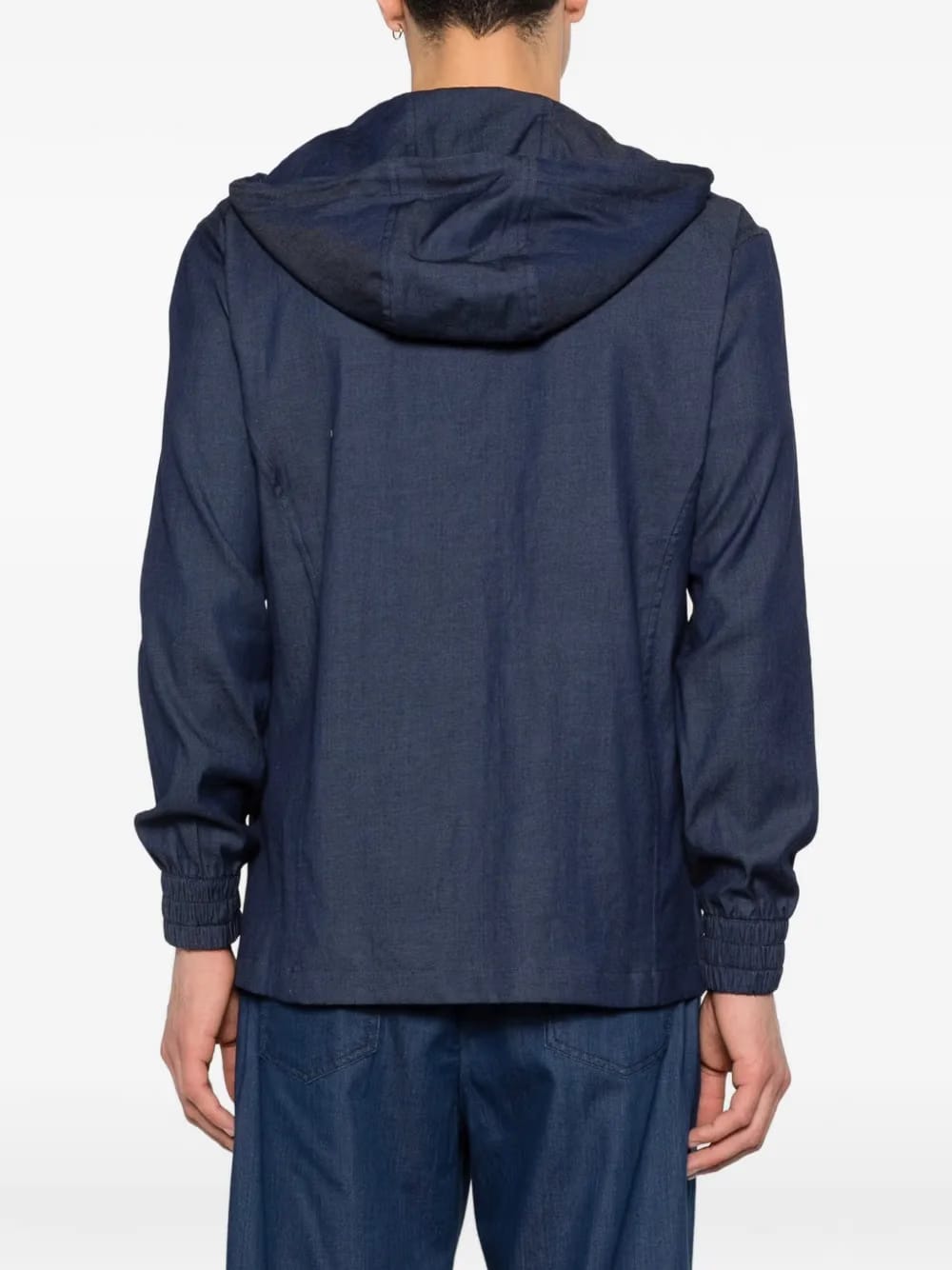 hooded zip-up overshirt