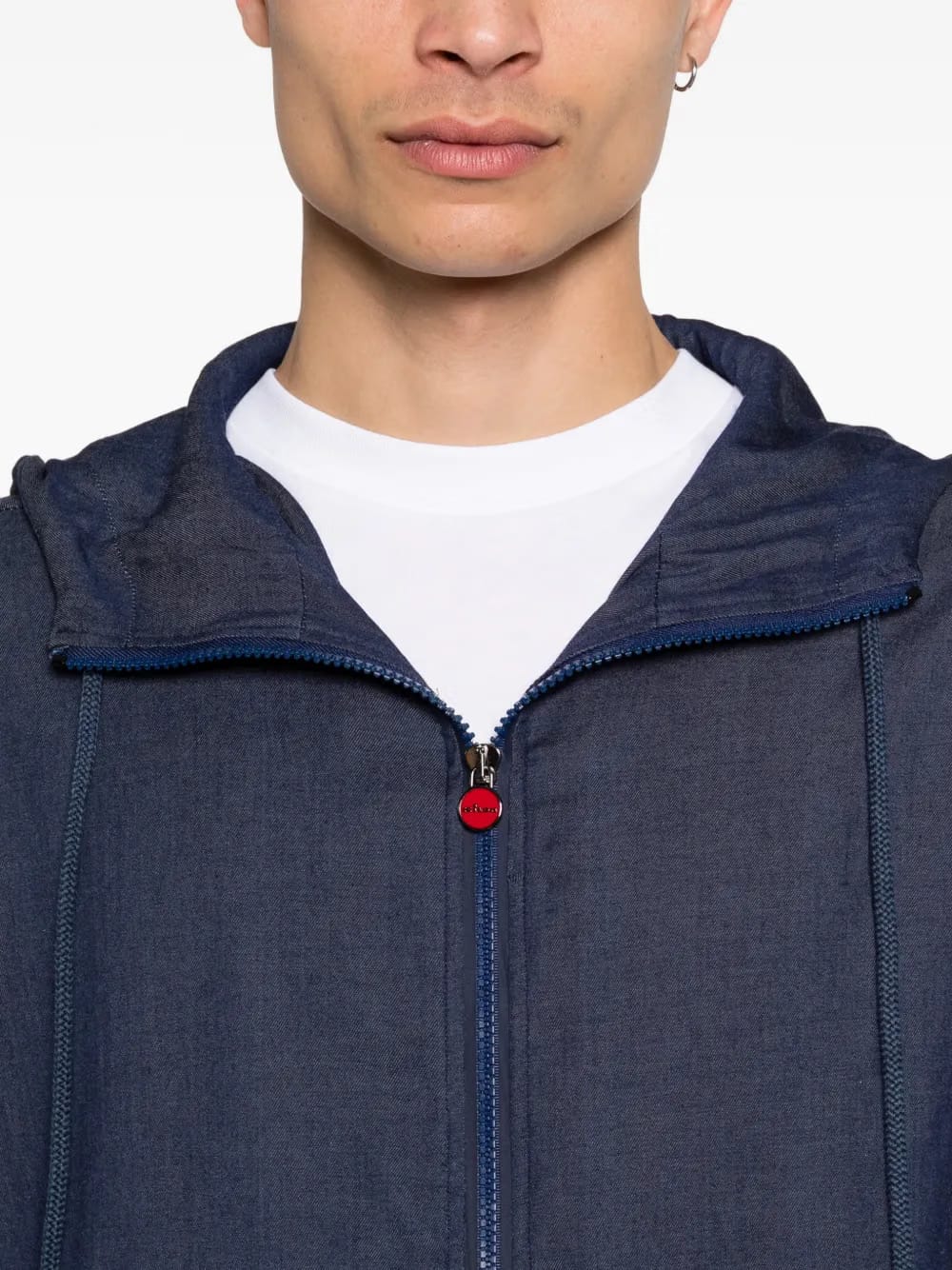 hooded zip-up overshirt