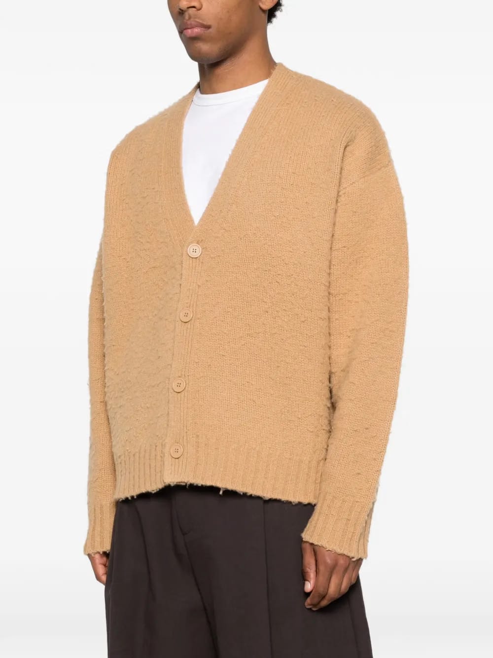 Studio button V-neck cardigan