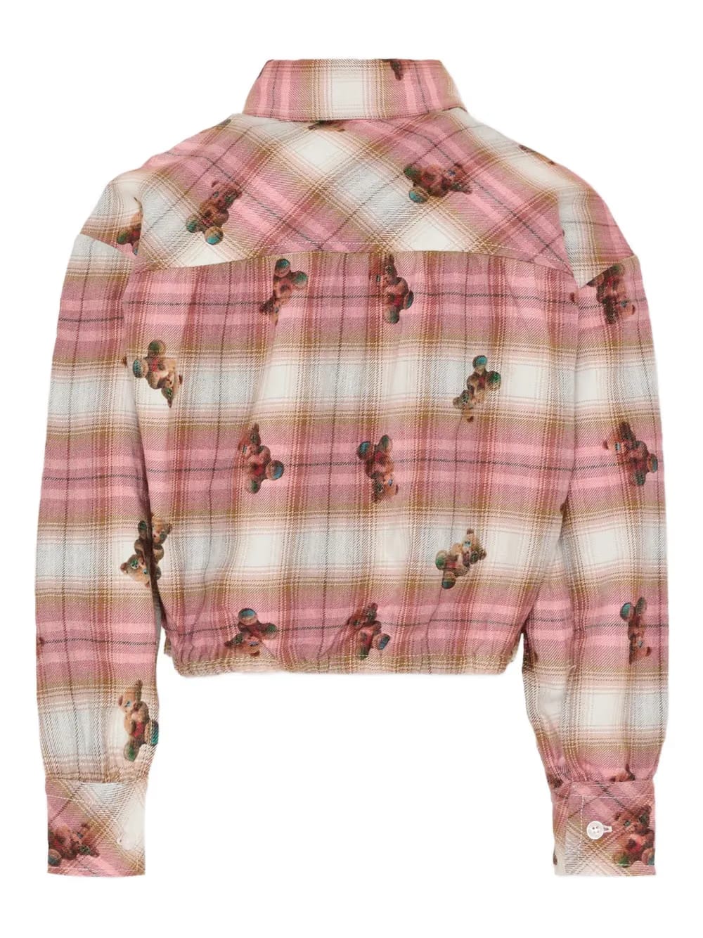 plaid long-sleeve top
