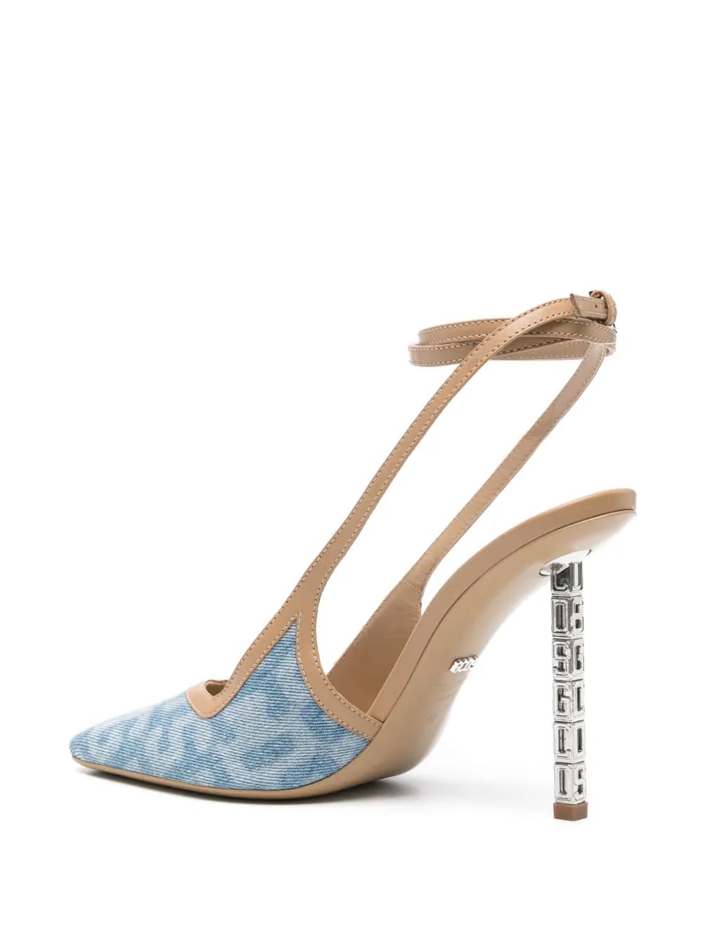 120mm slingback leather pumps