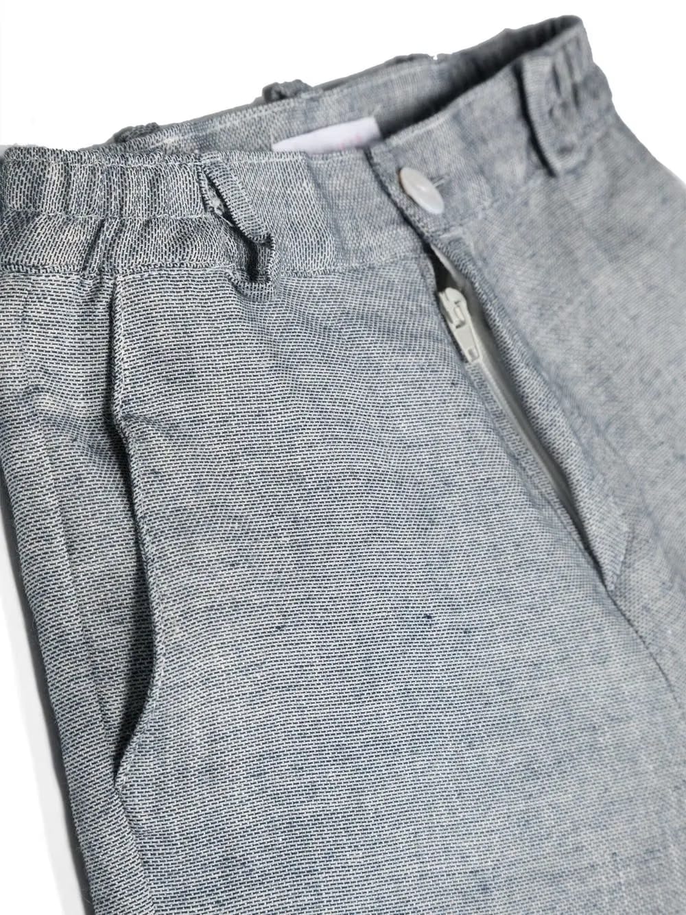 three-piece linen suit