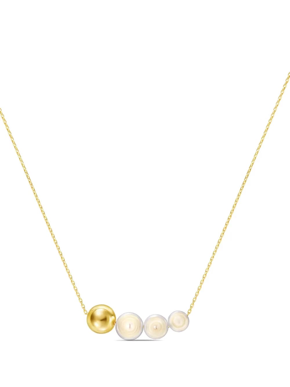18kt yellow gold Sliced necklace