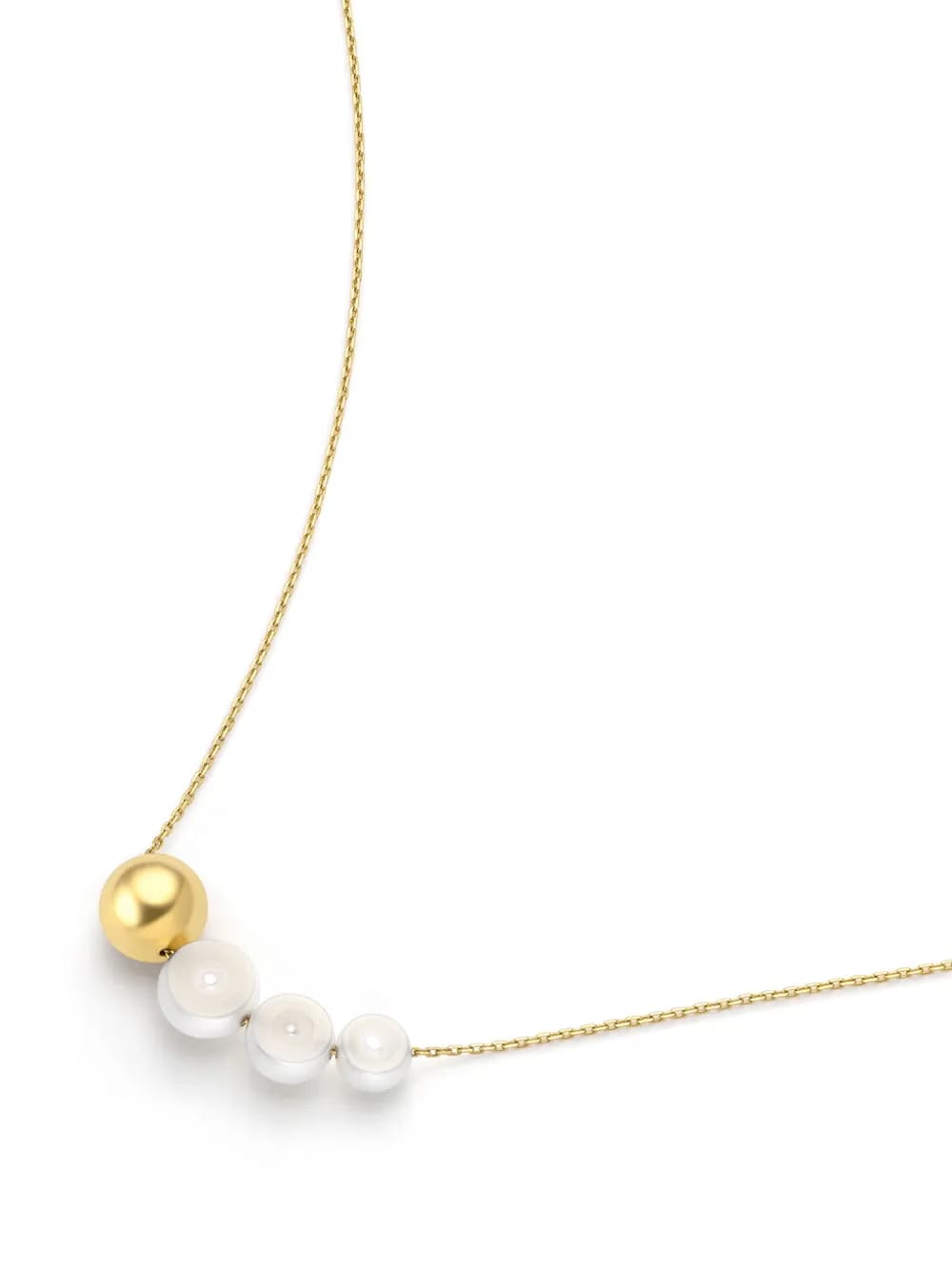 18kt yellow gold Sliced necklace