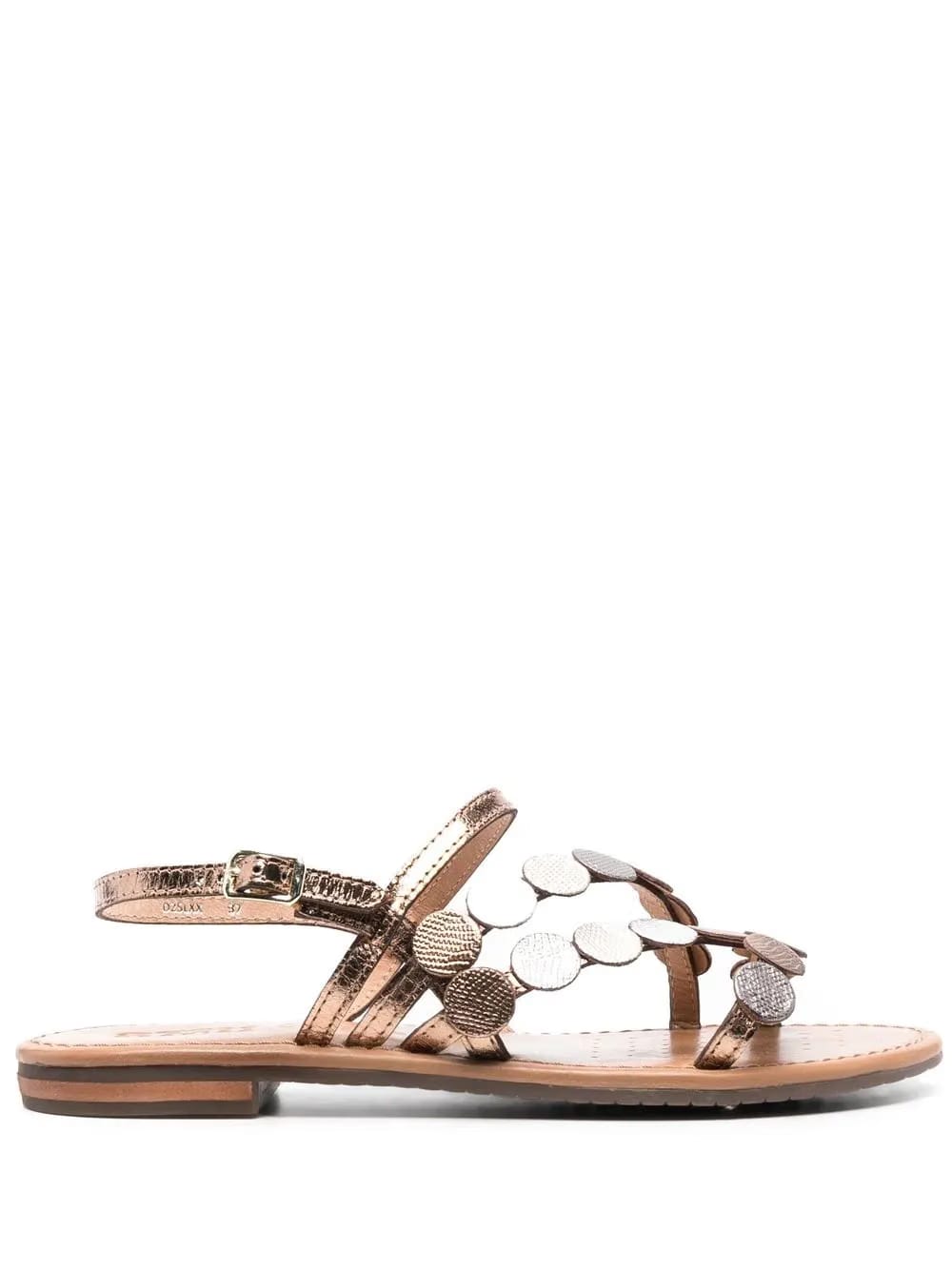 Sozy 15mm embossed leather sandals