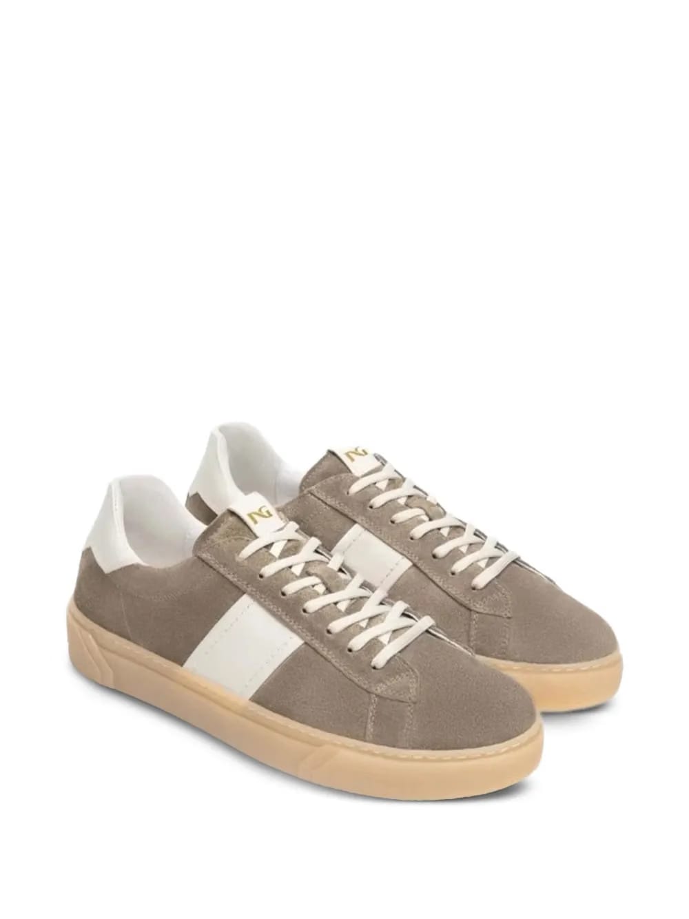 stripe suede sneakers
