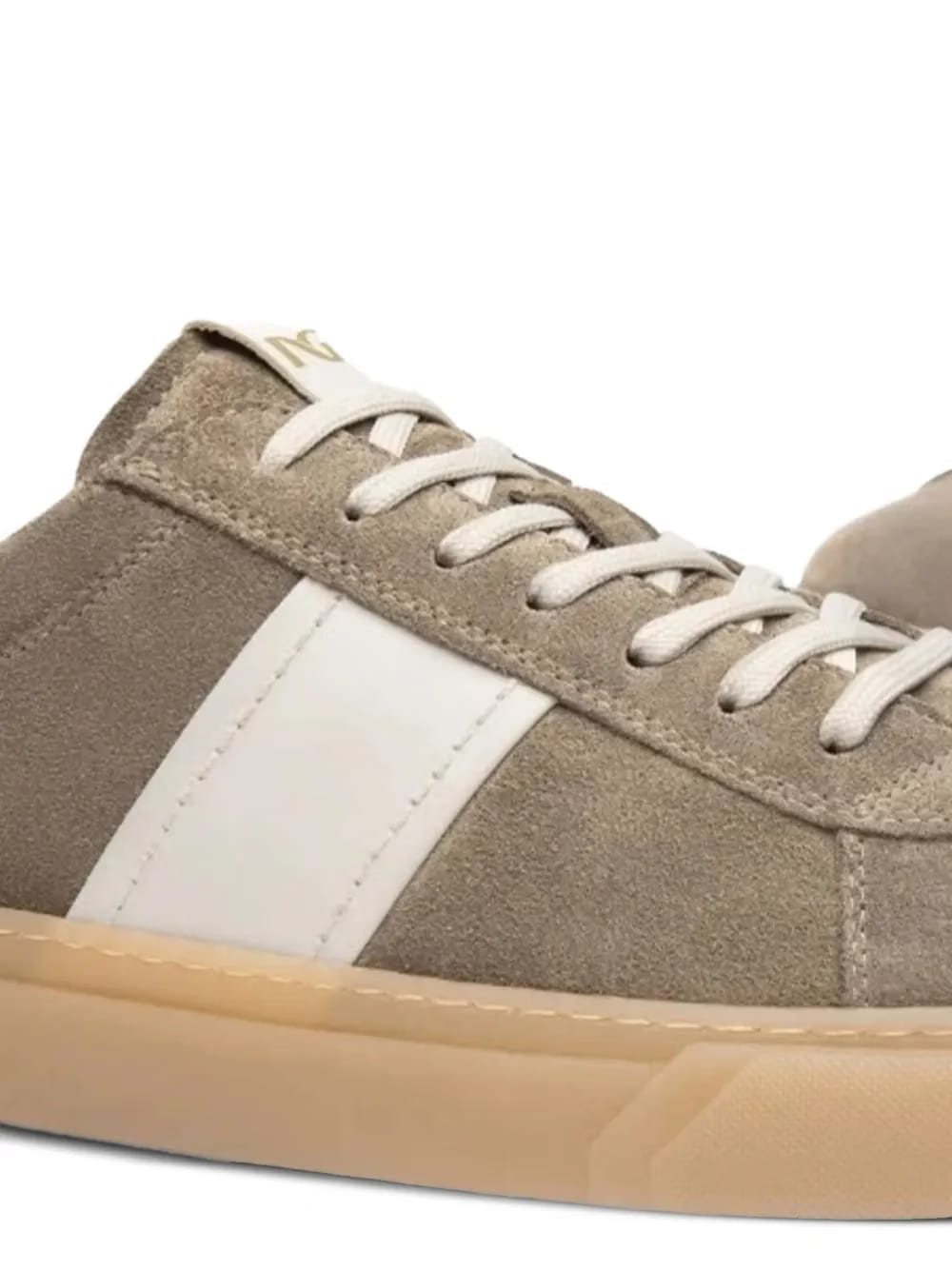 stripe suede sneakers