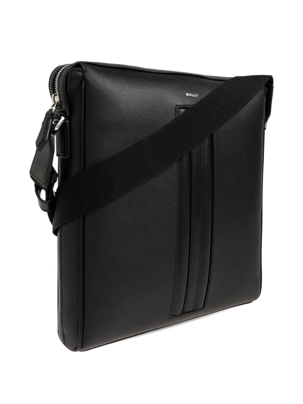 stripe leather bag