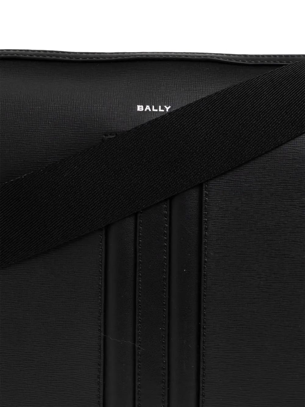 stripe leather bag