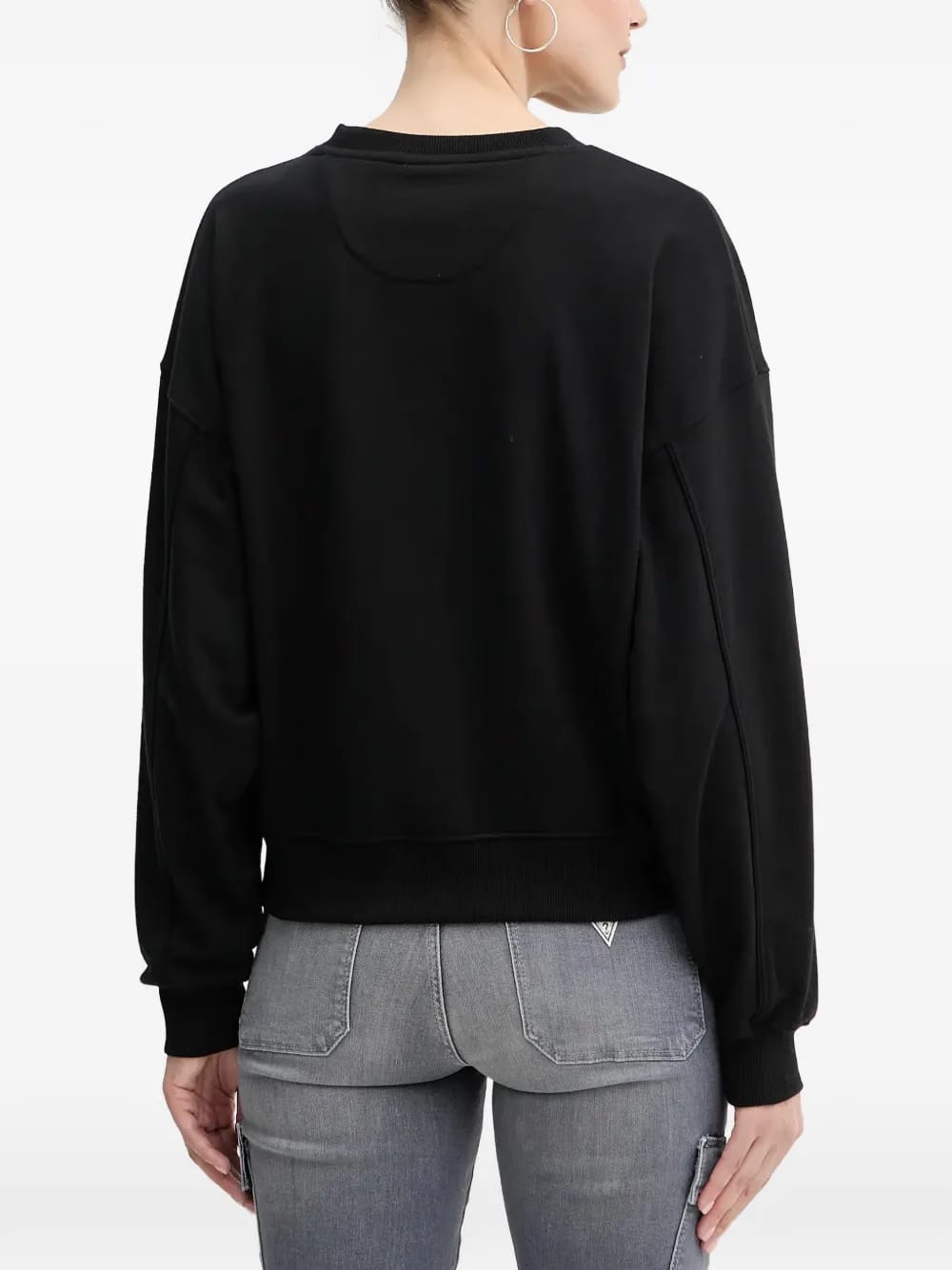 sequin-embellishment logo sweatshirt