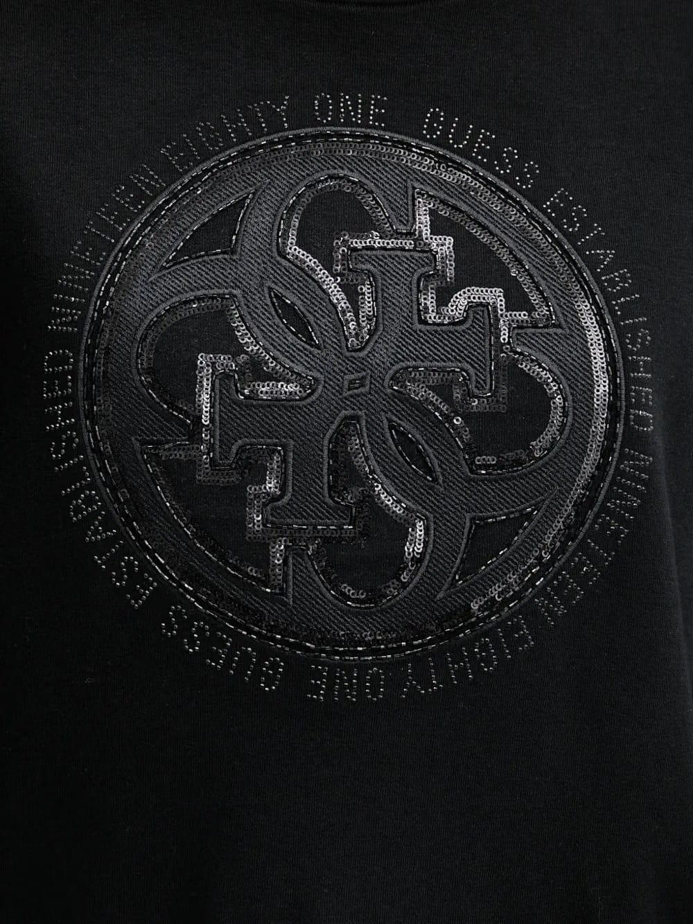 sequin-embellishment logo sweatshirt