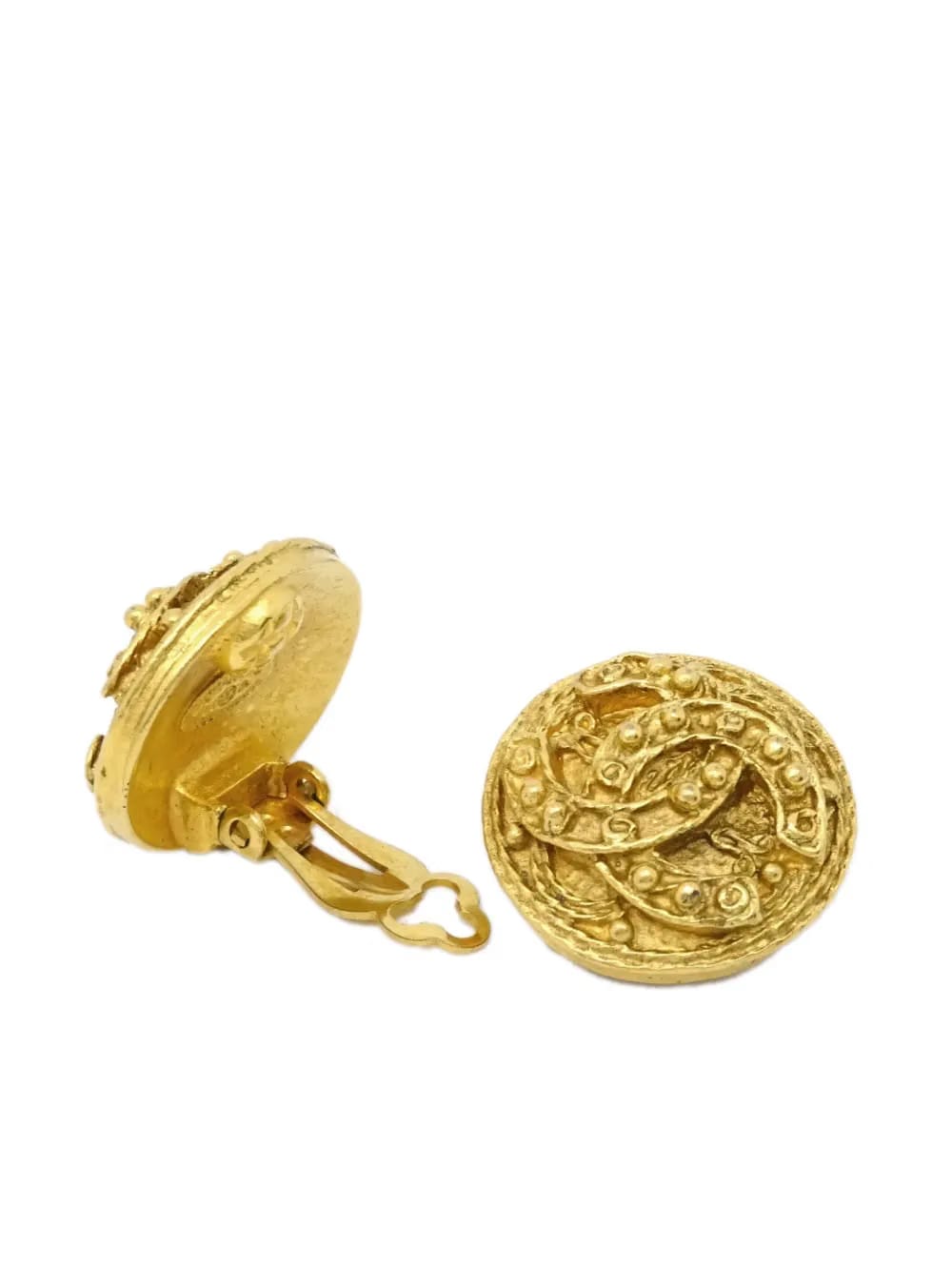 1994 CC clip-on button earrings