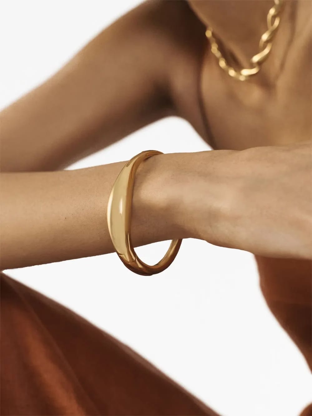Nura Reef wide bangle bracelet