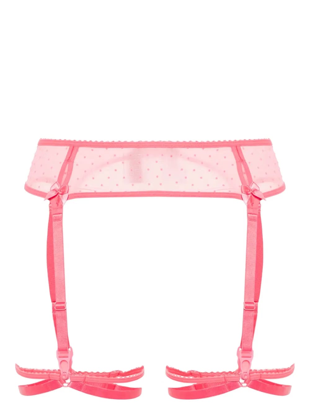 point d'esprit mesh garter belt