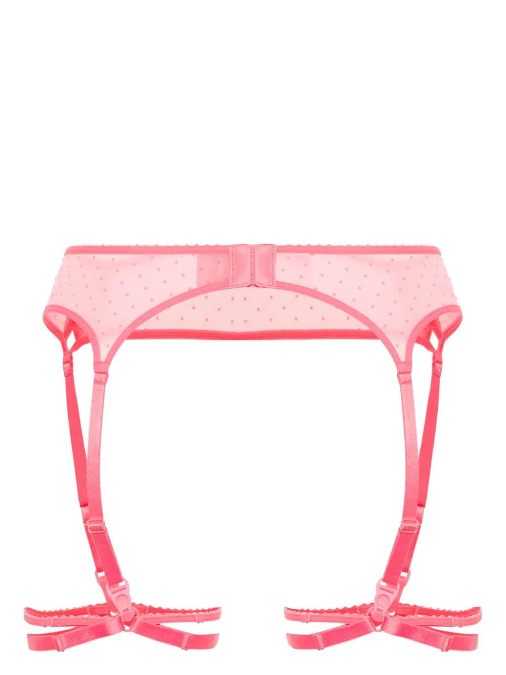 point d'esprit mesh garter belt