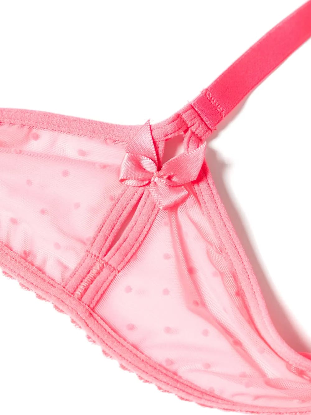 point d'esprit mesh garter belt