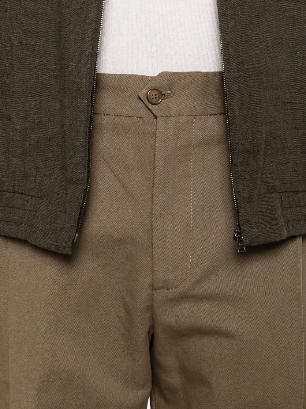 elasticated pleated trousers