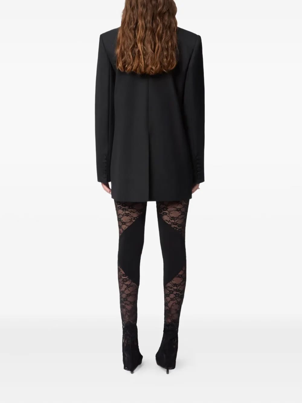 patchwork-lace leggings