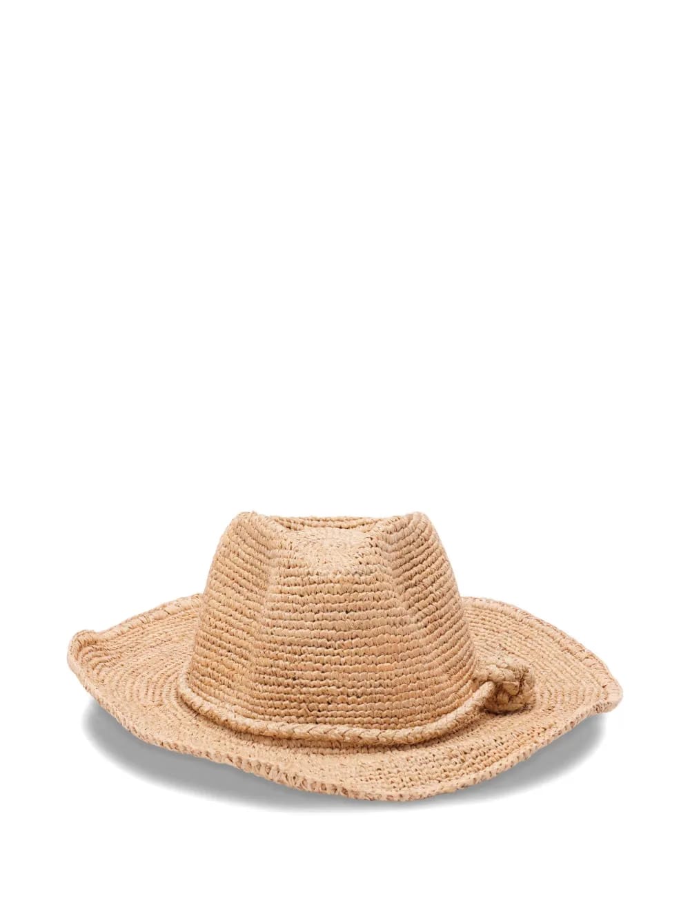 knotted raffia hat