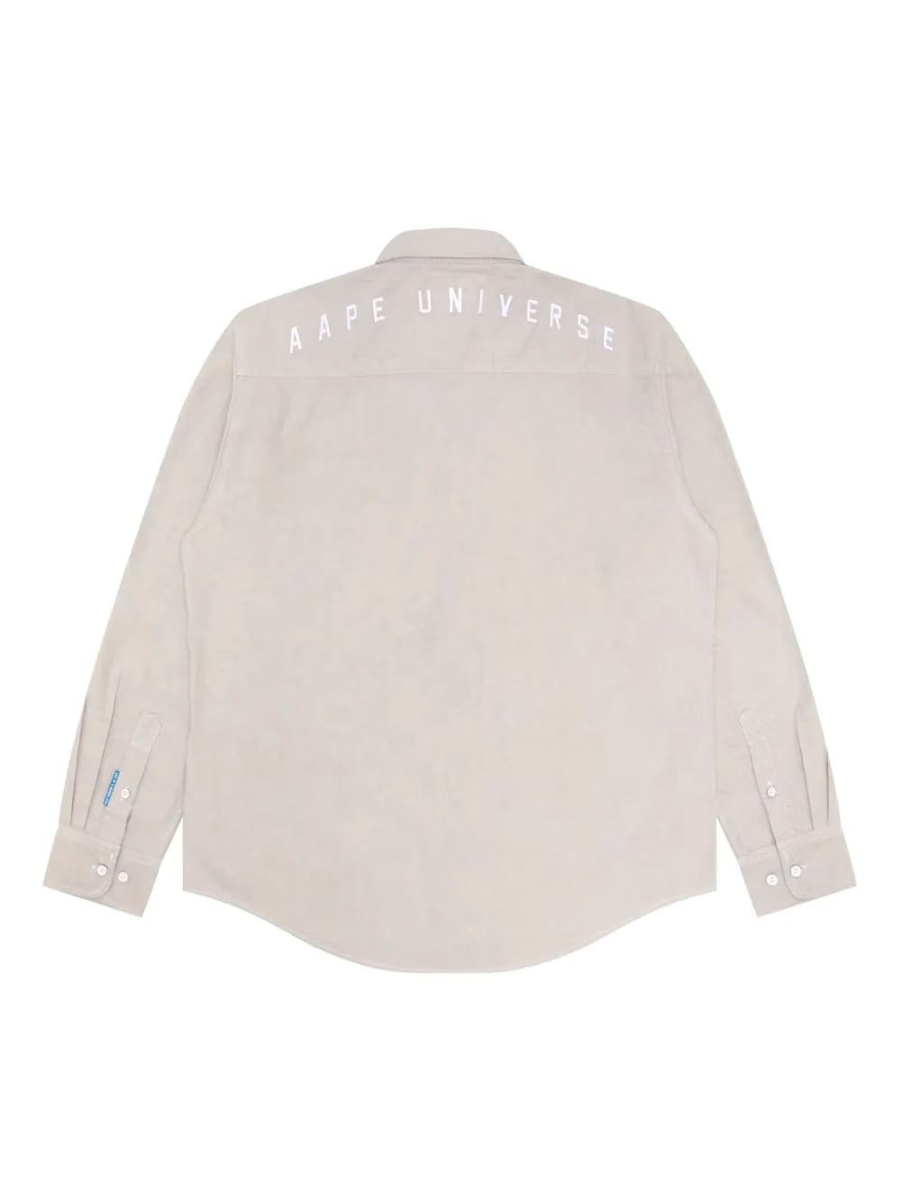 Moonface-embroidered cotton shirt