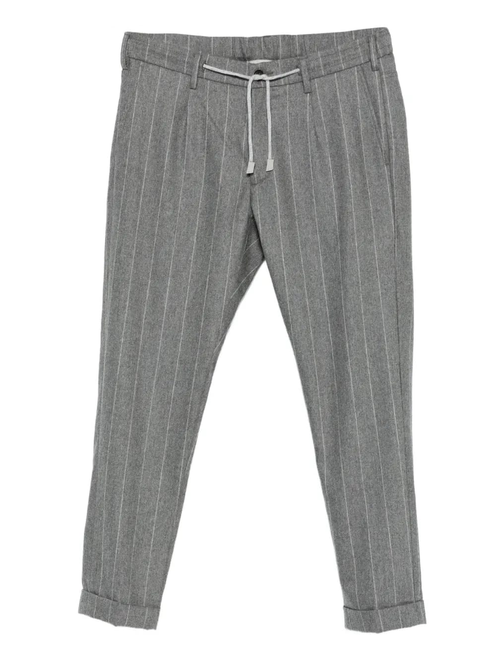 pinstripe drawstring trousers