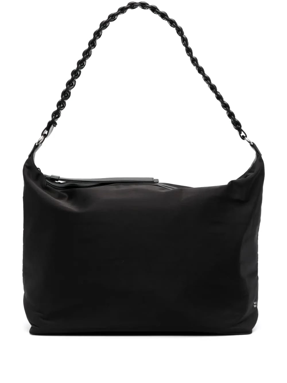 Lattice braided-strap tote bag