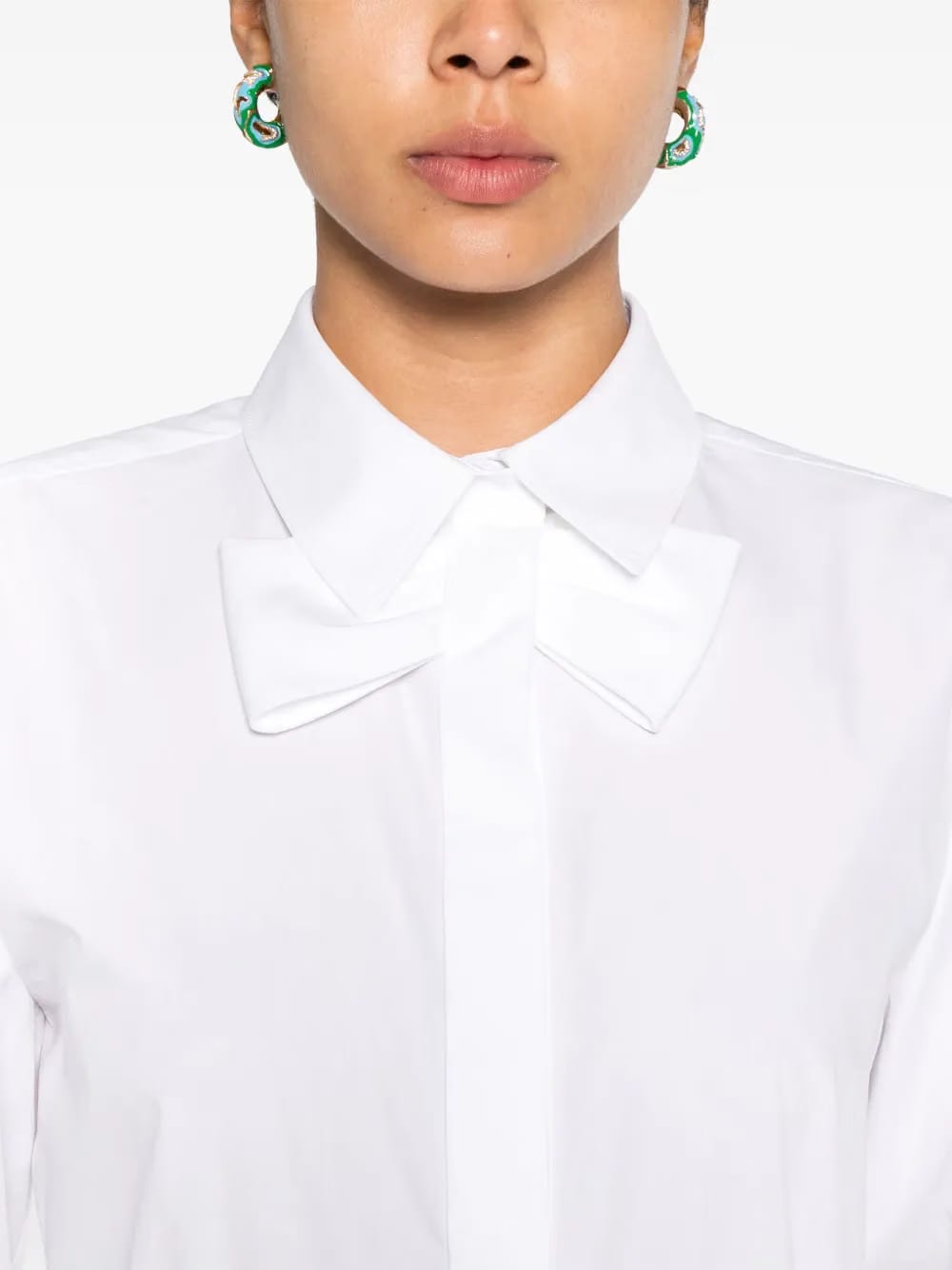 bow-detailed shirt