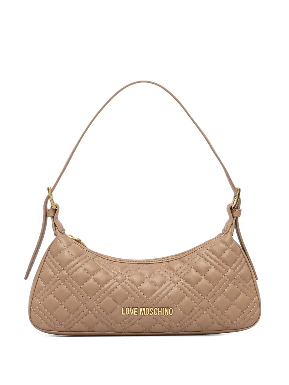 quilted-design logo-detail shoulder bag